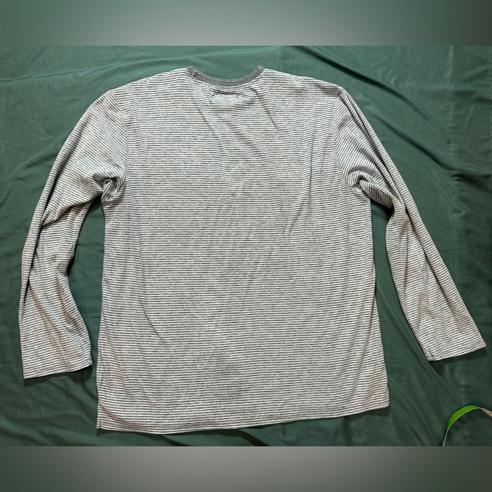 EUC Bruno Milano Men super soft longsleeve pullover shirt Sz XL, Grey/blue/white